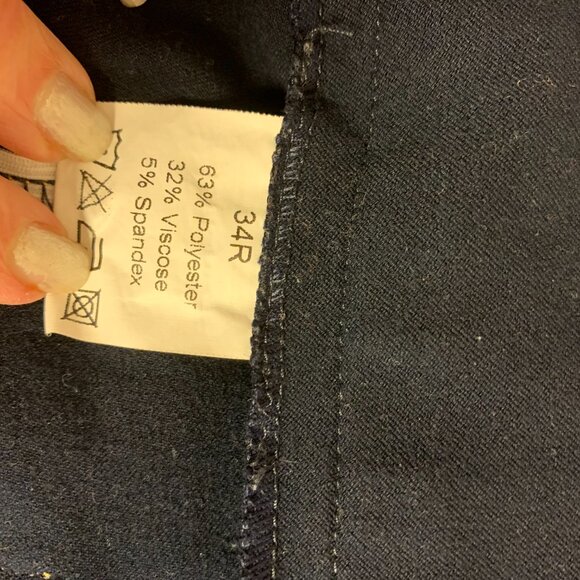 Piper By SmartPak WomensRiding Pants Size 34R Navy/Amber Equestrian Sport - Picture 7 of 14